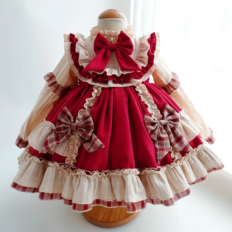 Children Dress for Girls 2022 Baby Little Girls Long Sleeve Red Vintage Lolita Princess Christmas Dresses Kids Vestido Clothes
Children Dress for Girls 2022 Baby Little Girls Long Sleeve Red Vintage Lolita Princess Christmas Dresses Kids Vestido Clothes