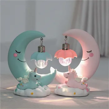 LED Night Light Unicorn Moon Resin Cartoon Night Lamp Luminaria Romantic Bedroom Decor Night Lamp Baby Kids Birthday Xmas Gift
LED Night Light Unicorn Moon Resin Cartoon Night Lamp Luminaria Romantic Bedroom Decor Night Lamp Baby Kids Birthday Xmas Gift