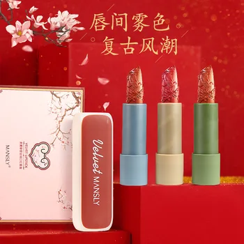 Manshili soft mist Chinese carved lipstick set_4pcs matte micro-carved retro style set box M-189A
Manshili soft mist Chinese carved lipstick set_4pcs matte micro-carved retro style set box M-189A