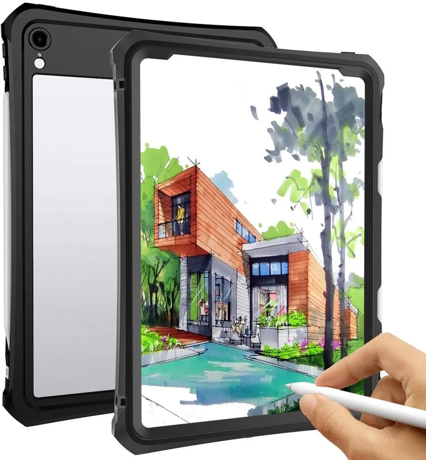 IP68 2Meter Diving Waterproof Case Cover Dual Layer Anti-Drop w/ Built-in Screen Protector For iPad Pro 11" With Holder
IP68 2Meter Diving Waterproof Case Cover Dual Layer Anti-Drop w/ Built-in Screen Protector For iPad Pro 11" With Holder