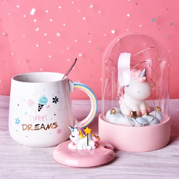 Cute Unicorn Coffee Mug with 3D Lid and Spoon Ceramic Tea Water Cup Gift for Women Girls White 450ml
Cute Unicorn Coffee Mug with 3D Lid and Spoon Ceramic Tea Water Cup Gift for Women Girls White 450ml