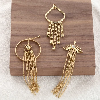 Charm Tassel Charms for Jewelry Making Supplies Gold Geometry Diy Earring Neckalce Copper CZ Zircon Fashion Boho Accessories 
Charm Tassel Charms for Jewelry Making Supplies Gold Geometry Diy Earring Neckalce Copper CZ Zircon Fashion Boho Accessories