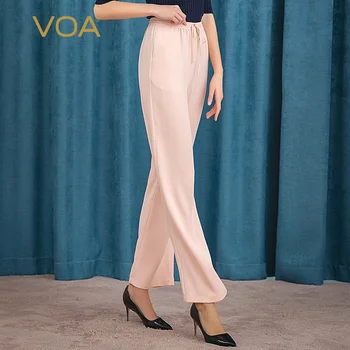 VOA girl powder heavy silk waist lace elastic waist simple Joker casual pants trousers women pencil pants pantalon femme K1109 
VOA girl powder heavy silk waist lace elastic waist simple Joker casual pants trousers women pencil pants pantalon femme K1109