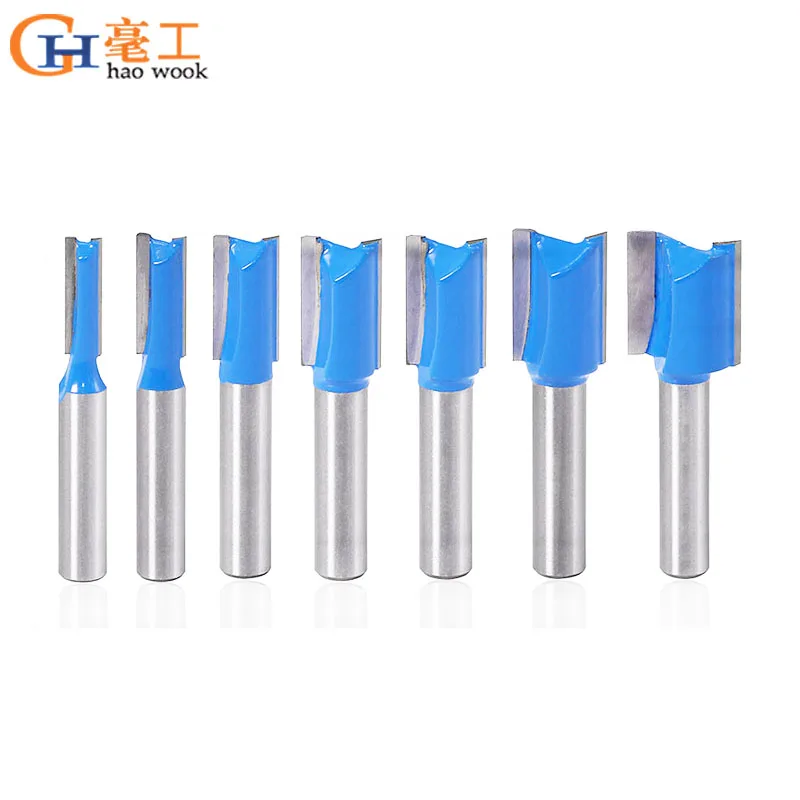 

8mm Shank Straight Dado Router Bit Set Diameter Woodworking Tools CNC Milling Cutter Endmill for Wood
