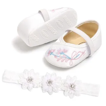 Baby Girl Infants Shoes Embroidery Floral Pattern Princess Shoes Lace Flower Headwear Headband Set
Baby Girl Infants Shoes Embroidery Floral Pattern Princess Shoes Lace Flower Headwear Headband Set