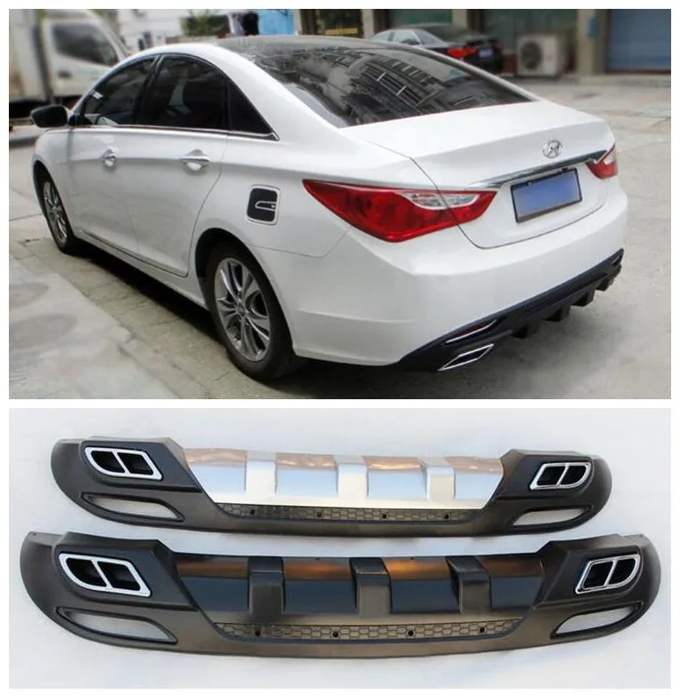 PP Car Rear Trunk Lip Bumper Diffuser with Exhaust Tips Protector Fits For Hyundai SONATA 2011 2012 2013 2014
PP Car Rear Trunk Lip Bumper Diffuser with Exhaust Tips Protector Fits For Hyundai SONATA 2011 2012 2013 2014