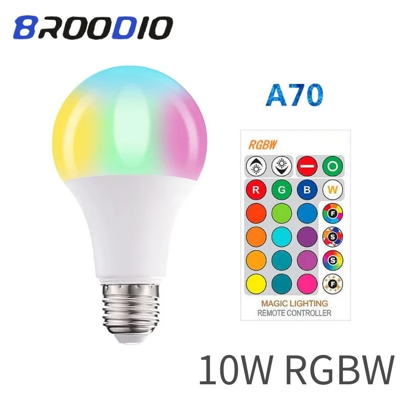 110V 220V E27 RGB LED Bulb Lights 10W Changeable Colorful RGBW Lampada IR Remote Control LED Bulbs For Home White 16 Color Lamp
110V 220V E27 RGB LED Bulb Lights 10W Changeable Colorful RGBW Lampada IR Remote Control LED Bulbs For Home White 16 Color Lamp