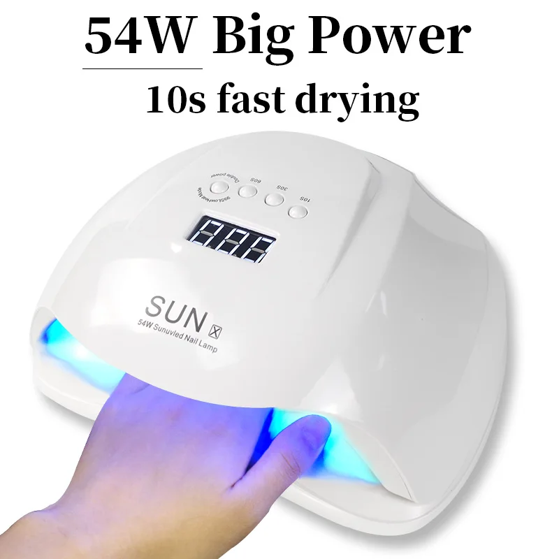 SUN X 54W Nail Dryer Machine UV LED Nail Lamp LCD Display Quick Dry UV Lamp For Nails Manicure Tool Quick Dry For Manicure
SUN X 54W Nail Dryer Machine UV LED Nail Lamp LCD Display Quick Dry UV Lamp For Nails Manicure Tool Quick Dry For Manicure