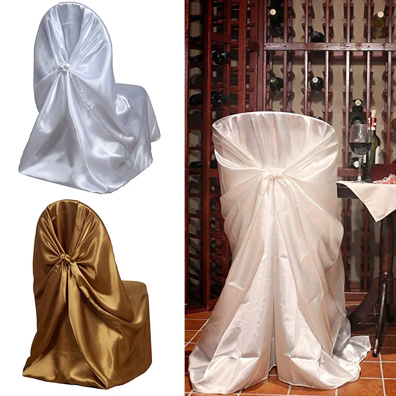 100PCS/Lot Satin Chair Cover For Wedding Banquet Hotel Party Decoration Supplies Seat Covers
100PCS/Lot Satin Chair Cover For Wedding Banquet Hotel Party Decoration Supplies Seat Covers