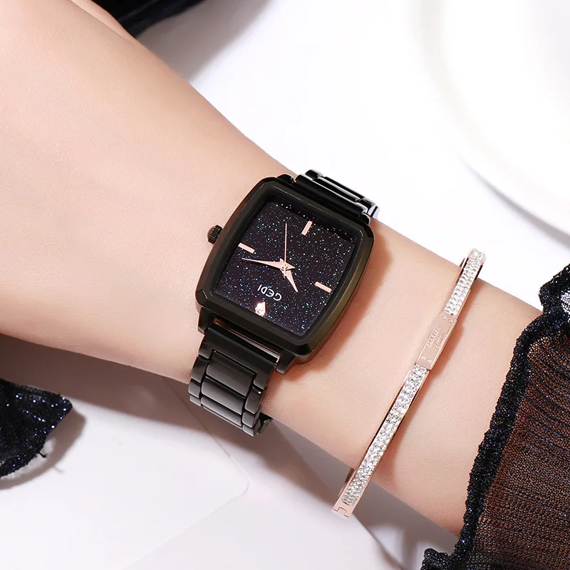 Women Watches Luxury Students Starry Dial Simple Small Square Wristwatch Quartz Waterproof Elegant Fashion Ladies Watch Diamond
Women Watches Luxury Students Starry Dial Simple Small Square Wristwatch Quartz Waterproof Elegant Fashion Ladies Watch Diamond