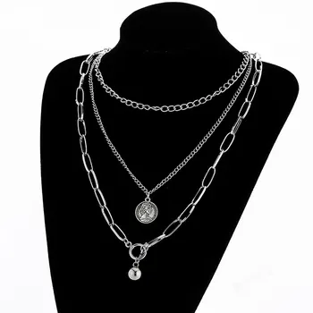 KMVEXO Multilayers Punk Metal Cross Round Pendant Necklaces For Women Men Lover's Jewelry Geometric Clavicle Lock Chain Necklace
KMVEXO Multilayers Punk Metal Cross Round Pendant Necklaces For Women Men Lover's Jewelry Geometric Clavicle Lock Chain Necklace
