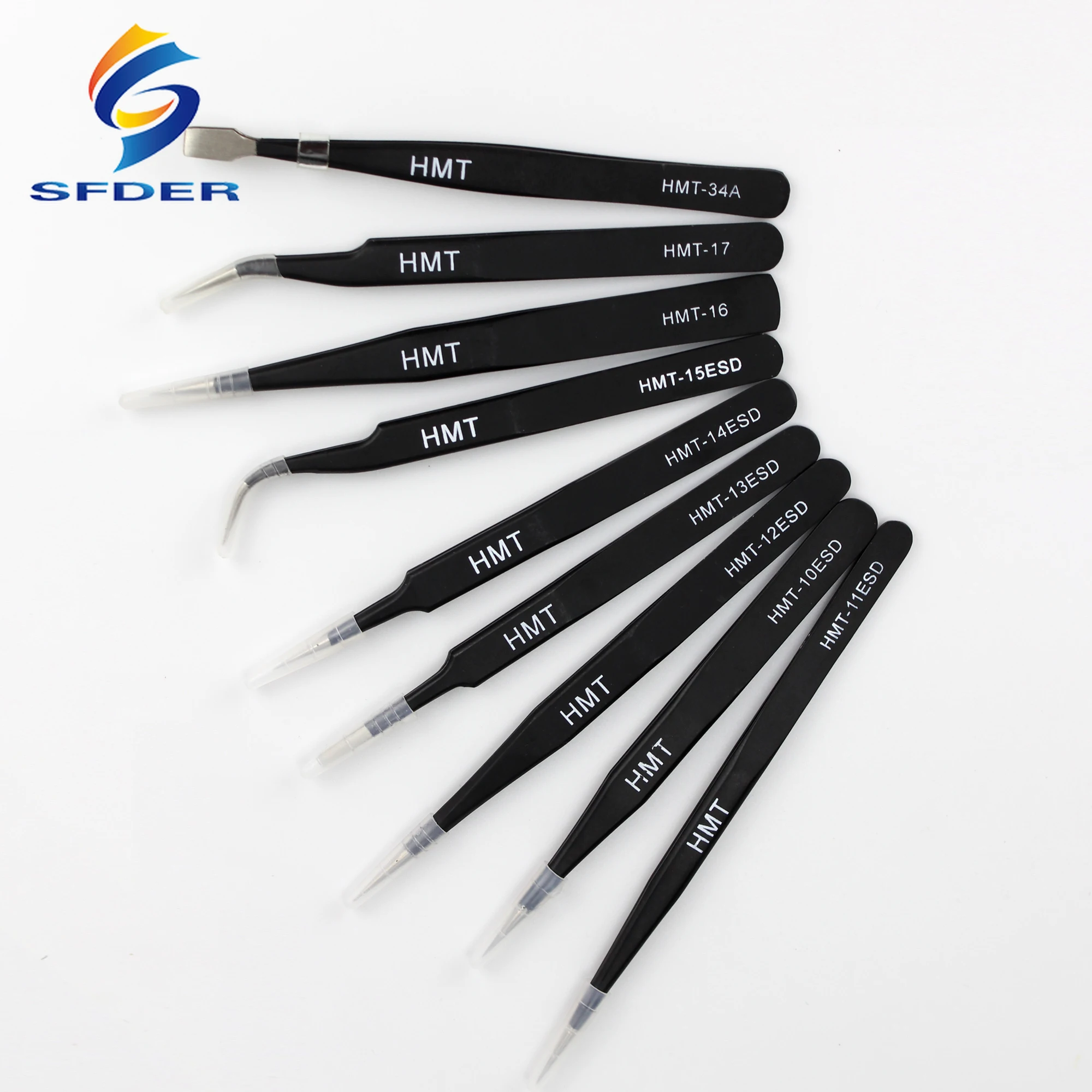 9PCS/lot Super Sharp/Hard Stainless Steel Anti-StaticTweezers Set for Mobile Phone Motherboard Fingerprint Fly Wire Repair Tool 
9PCS/lot Super Sharp/Hard Stainless Steel Anti-StaticTweezers Set for Mobile Phone Motherboard Fingerprint Fly Wire Repair Tool