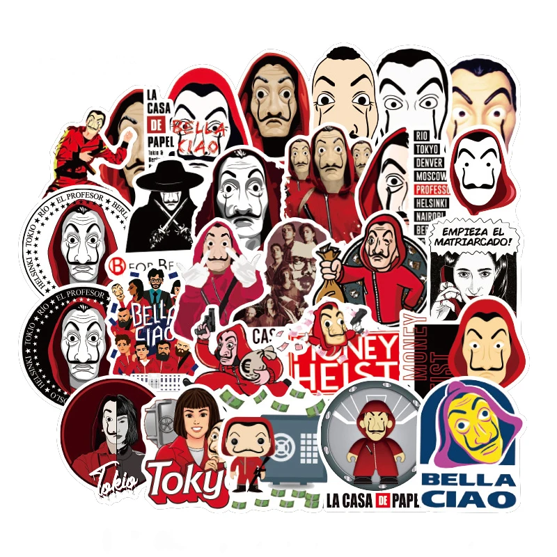 50pcs House of Paper Sticker For DIY Luggage Laptop Skateboard Car Decor Funny | Украшения и аксессуары