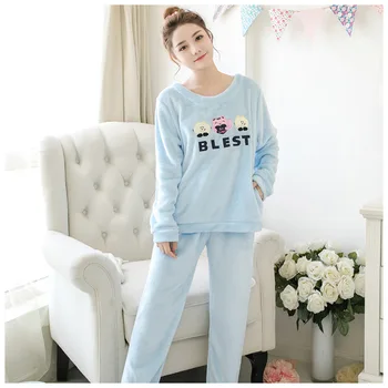Female Pink Cartoon Pyjamas Suit Pajamas Set Winter Keep Warm Flannel 2PCS Sleep Set Shirt&pant Sleepwear Home Clothing Soft Homewear
Female Pink Cartoon Pyjamas Suit Pajamas Set Winter Keep Warm Flannel 2PCS Sleep Set Shirt&pant Sleepwear Home Clothing Soft Homewear