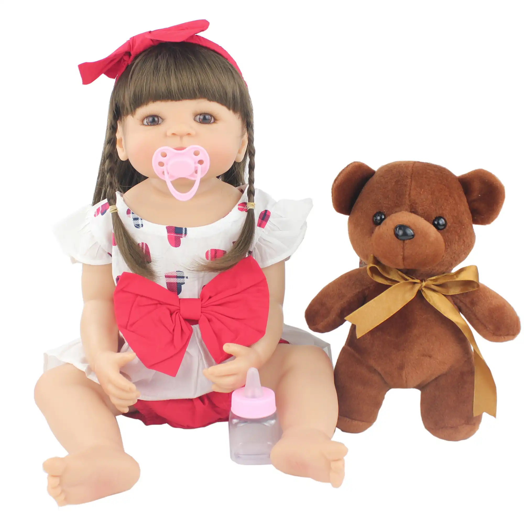 full silicone body reborn baby doll toy for girl vinyl newborn