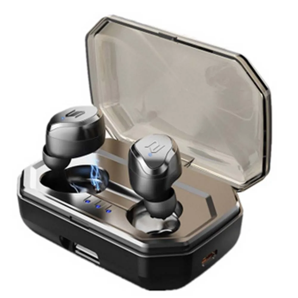 TWS V5.0 Mini Wireless Bluetooth Earbuds Touch Control IPX6 Waterproof Earphones Auto Pairing With 3000mAh Charging Box
TWS V5.0 Mini Wireless Bluetooth Earbuds Touch Control IPX6 Waterproof Earphones Auto Pairing With 3000mAh Charging Box