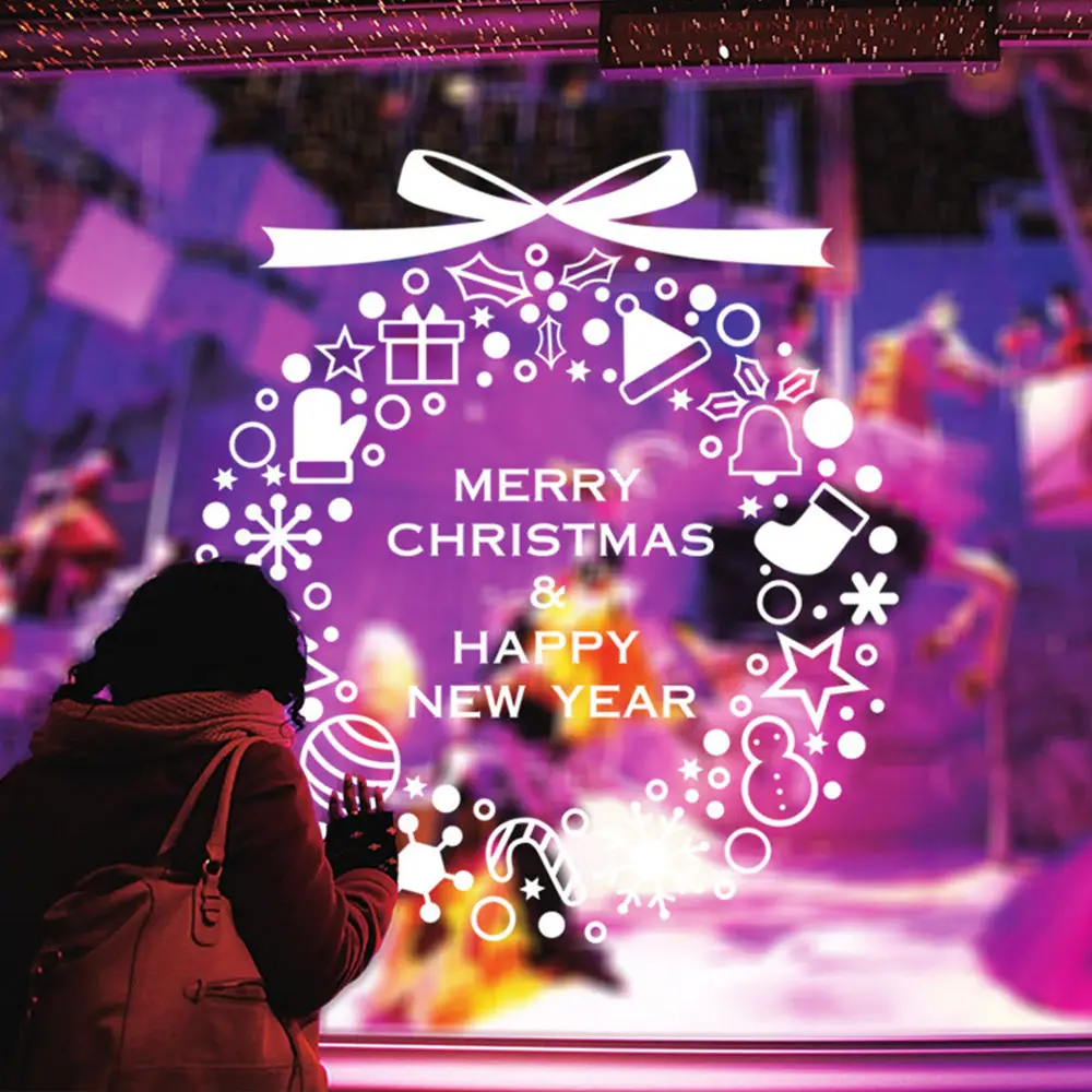 2Pcs DIY Merry Christmas Wall Stickers Window Glass Festival Decals Santa Murals New Year Christmas Decorations Home Decor New 
2Pcs DIY Merry Christmas Wall Stickers Window Glass Festival Decals Santa Murals New Year Christmas Decorations Home Decor New