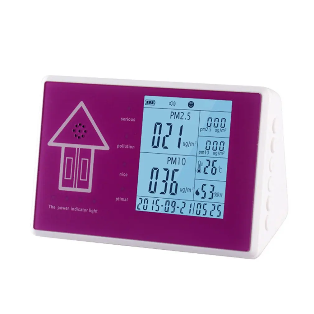 Air Quality Monitor Formaldehyde Detector PM2.5/PM10 Detector Toluene Detector Purple
Air Quality Monitor Formaldehyde Detector PM2.5/PM10 Detector Toluene Detector Purple