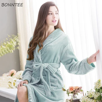 Robes Women Solid Flannel Korean Style Loose Knee-Length Sleepwear Womens Winter Warm High Quality Robe Couples Simple Ladies
Robes Women Solid Flannel Korean Style Loose Knee-Length Sleepwear Womens Winter Warm High Quality Robe Couples Simple Ladies