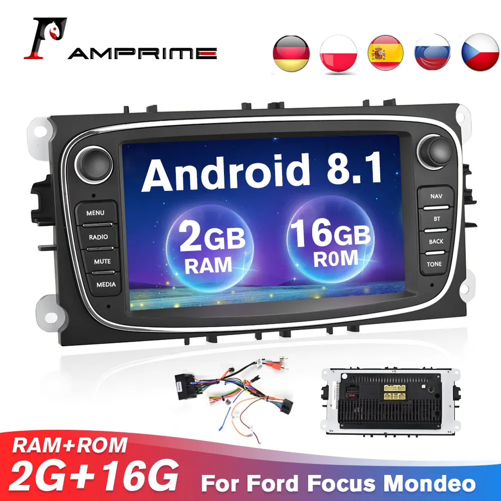 AMPrime Android GPS автомагнитолы 2Din автомобильный мультимедийный плеер 7 ''аудио
