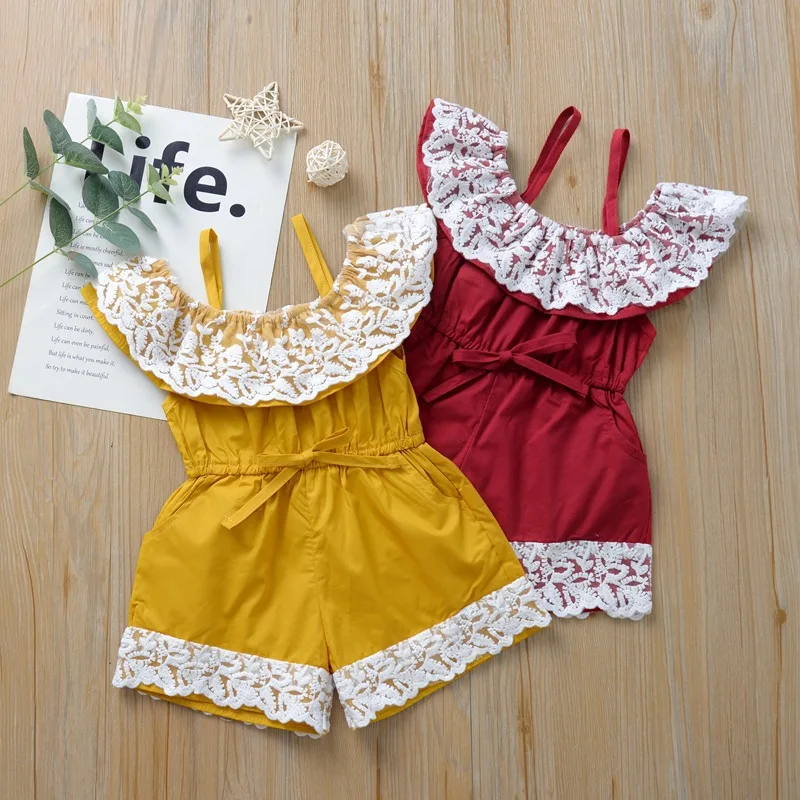 Фото 2020 Summer Newborn Baby Infant Girls Bodysuits Off Shoulder Toddler Girl Clothes Casual Romper Jumpsuit Playsuit Outfits | Детская