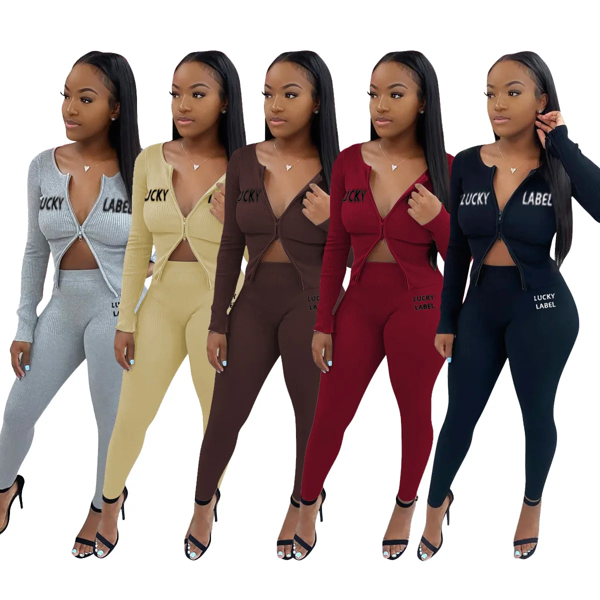 Autumn Casual Letter Embroidery Ribbed Knitted Women Set Zipper Tops Pencil Pants Two Pieces Set Tracksuits Lounge Wear
Autumn Casual Letter Embroidery Ribbed Knitted Women Set Zipper Tops Pencil Pants Two Pieces Set Tracksuits Lounge Wear