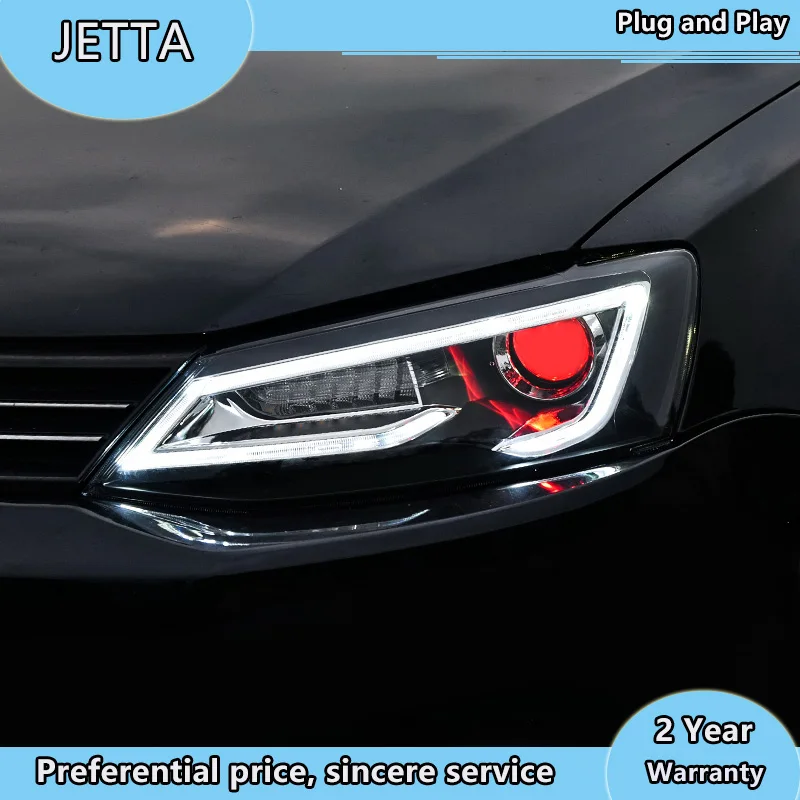 Автомобильные светодиодсветодиодный фары для VW Jetta 2012-2017 головной светодиодный