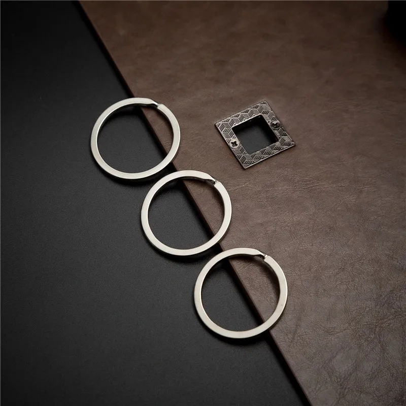 10 шт. 32 мм металлический брелок серебряного цвета раздельные кольца с никелевым