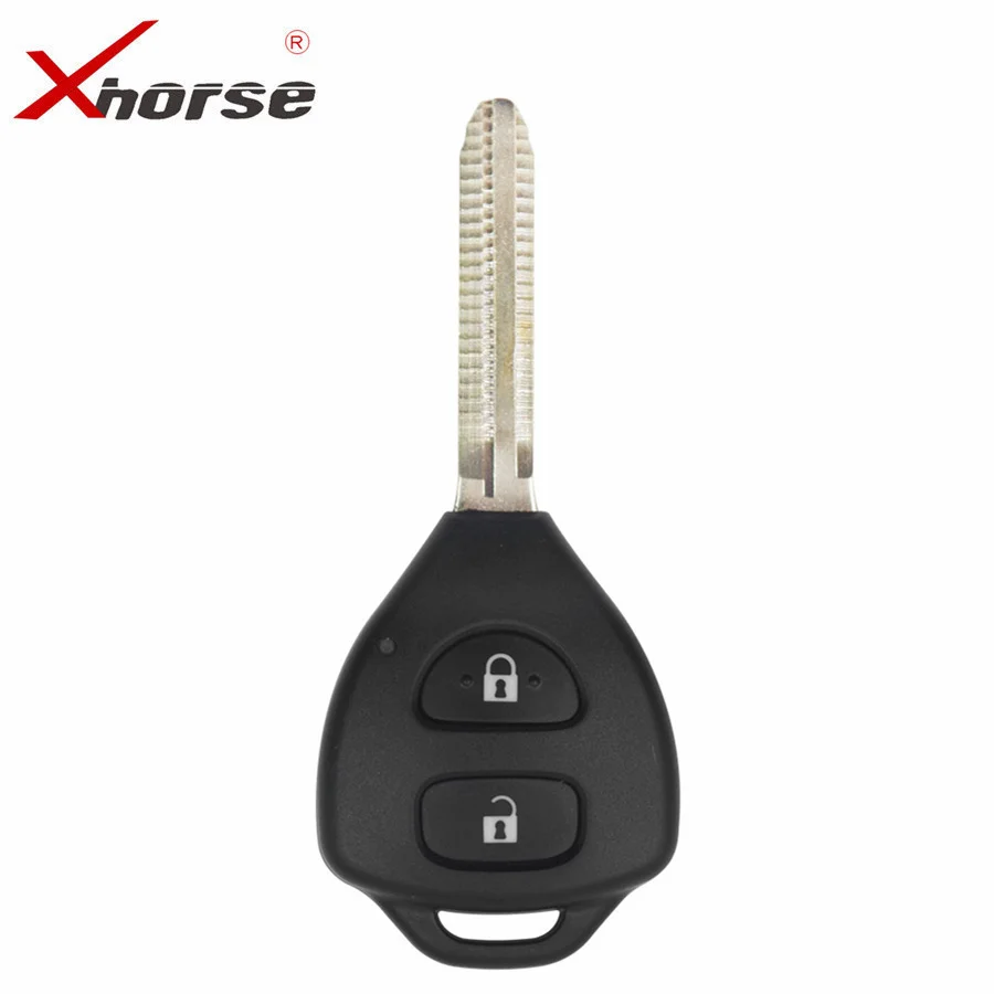XHORSE XKTO05EN проводной универсальный дистанционный ключ для Toyota плоский 2 кнопки VVDI
