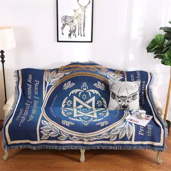 Blue Six Star Sofa Throw Blanket Knitted Chair Sofa Cover Couch Carpet Cotton Travel Cover Tapestry Beach Blanket Tassel
Blue Six Star Sofa Throw Blanket Knitted Chair Sofa Cover Couch Carpet Cotton Travel Cover Tapestry Beach Blanket Tassel