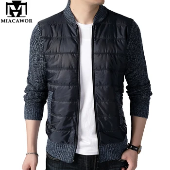MIACAWOR Sweater Men Fashion Patchwork Cardigan Men Autumn Winter Knitted Cotton Wool Sweater Coats Slim Fit Pull Homme Y159
MIACAWOR Sweater Men Fashion Patchwork Cardigan Men Autumn Winter Knitted Cotton Wool Sweater Coats Slim Fit Pull Homme Y159