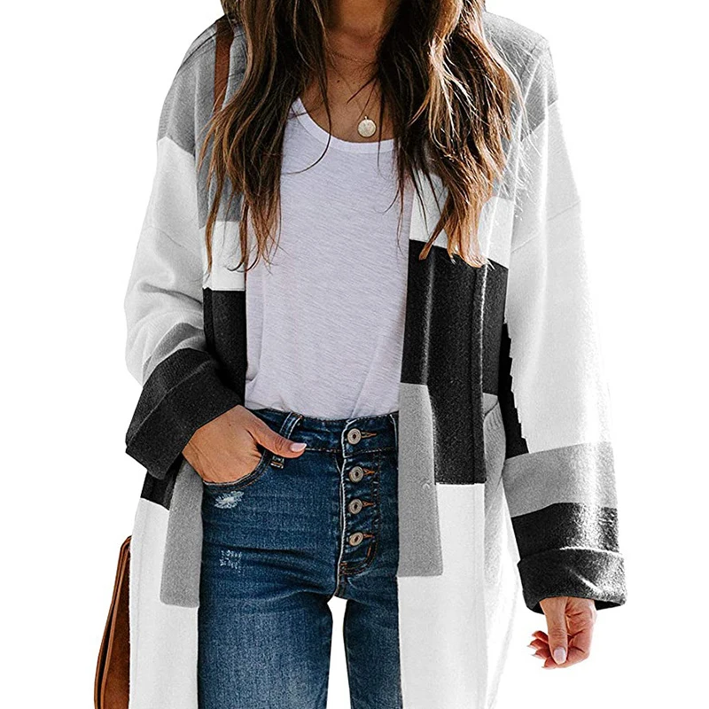 Women's Knitwear Sweater Irregular Block Stitching Autumn And Winter New Contrasting Color Hooded Knit Cardigan Female Clothes
Women's Knitwear Sweater Irregular Block Stitching Autumn And Winter New Contrasting Color Hooded Knit Cardigan Female Clothes