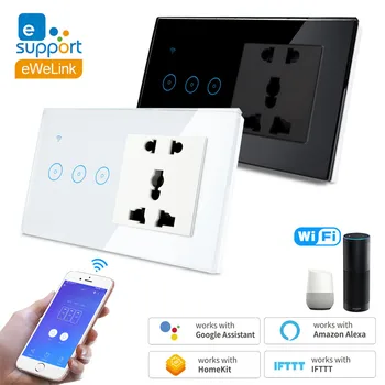 Wifi Touch Switch 1/2/3 Gang Smart Light Switch Wall Socket Voice Wireless Control Switch Work with Amazon Alexa Google Home
Wifi Touch Switch 1/2/3 Gang Smart Light Switch Wall Socket Voice Wireless Control Switch Work with Amazon Alexa Google Home