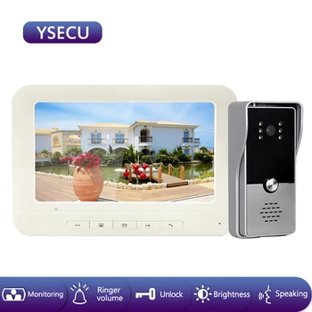 YSECU 7 Inch 1000TVL LCD Wired Video Door Phone Visual Video Intercom Speakerphone Intercom System With Outdoor Doorbell
YSECU 7 Inch 1000TVL LCD Wired Video Door Phone Visual Video Intercom Speakerphone Intercom System With Outdoor Doorbell
