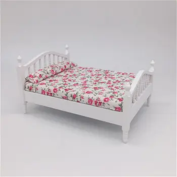 Dollhouse Accessories Wooden Double Queen Bed Flower Pattern Mini Furniture For 1/12 Scale Doll
Dollhouse Accessories Wooden Double Queen Bed Flower Pattern Mini Furniture For 1/12 Scale Doll