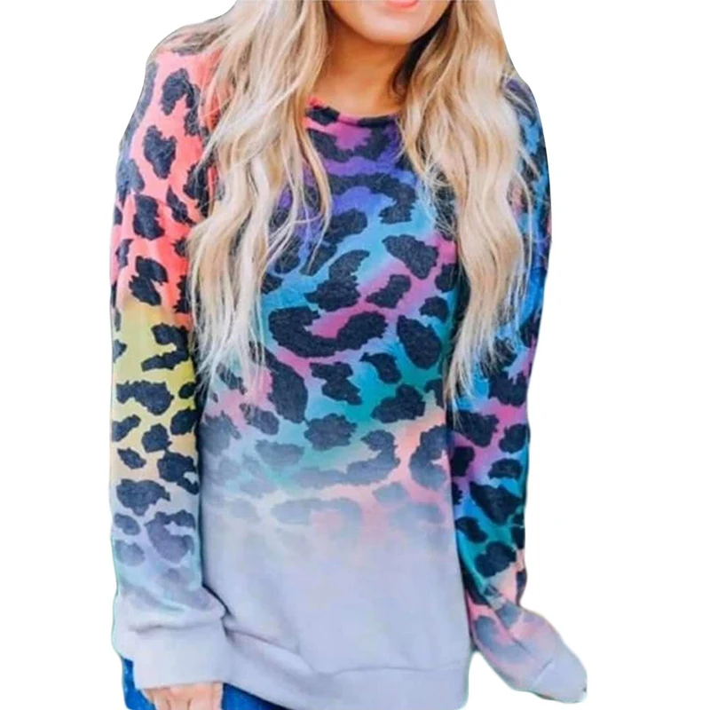 Colorful Leopard Printed Sweatshirts For Women Casual Long Sleeve Loose Pullovers Sweatshirts Autumn Female Streetwear Hoodies
Colorful Leopard Printed Sweatshirts For Women Casual Long Sleeve Loose Pullovers Sweatshirts Autumn Female Streetwear Hoodies