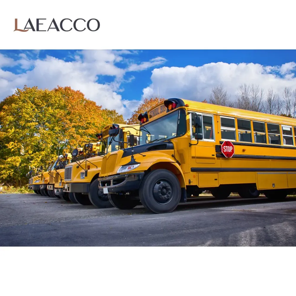Laeacco фон для фотосъемки в детском саду школе автобусе парковке | Электроника