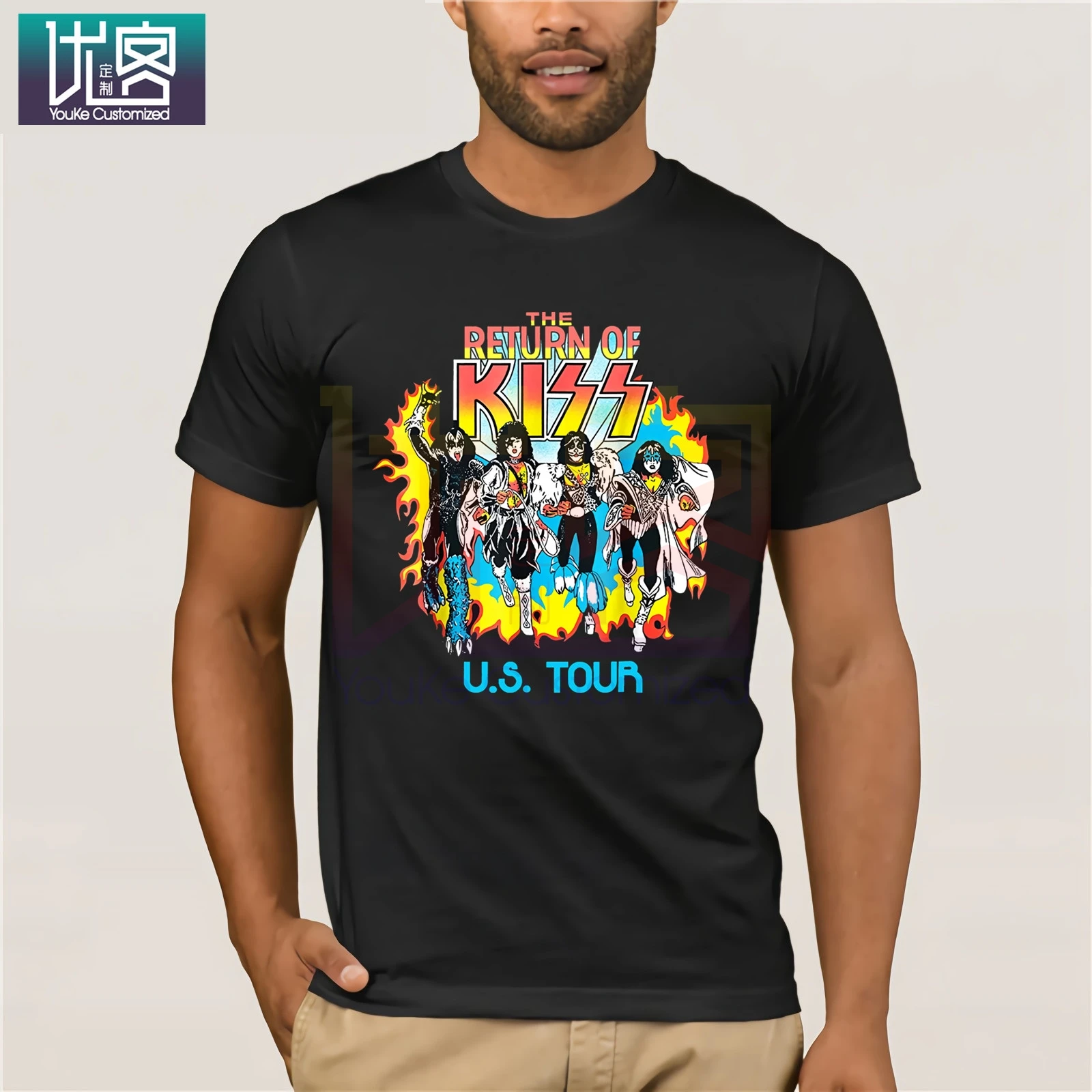 Kiss Return Of Kiss T Shirt 2019 Summer Men's Short Sleeve T-Shirt for Men Tops Casual Short Sleeve Top O Neck Cotton Tees Tops 
Kiss Return Of Kiss T Shirt 2019 Summer Men's Short Sleeve T-Shirt for Men Tops Casual Short Sleeve Top O Neck Cotton Tees Tops