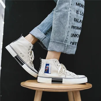 sneakers men Classic high-top skateboard shoes with vulcanized canvas shoes breathable wear-resistant casual shoes
sneakers men Classic high-top skateboard shoes with vulcanized canvas shoes breathable wear-resistant casual shoes