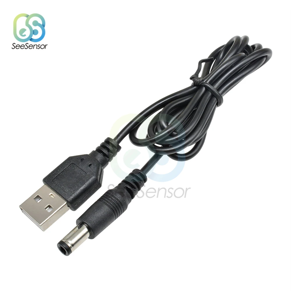 80 см USB порт к 5 5*2 1 мм В DC Цилиндрический разъем кабель питания конвертер адаптер