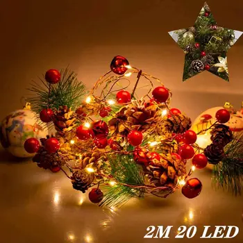 Garland Lights Red Berry Warm White Lighting Decorationlight Christmas Tree Decor String Light Fairy Light Pine Needles
Garland Lights Red Berry Warm White Lighting Decorationlight Christmas Tree Decor String Light Fairy Light Pine Needles