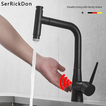 Black Touch Control Sensor Pull Out Kitchen Faucets Singe Handle 360 Rotation Mixer Tap Smart Sensor Kitchen Mixer Faucet
Black Touch Control Sensor Pull Out Kitchen Faucets Singe Handle 360 Rotation Mixer Tap Smart Sensor Kitchen Mixer Faucet