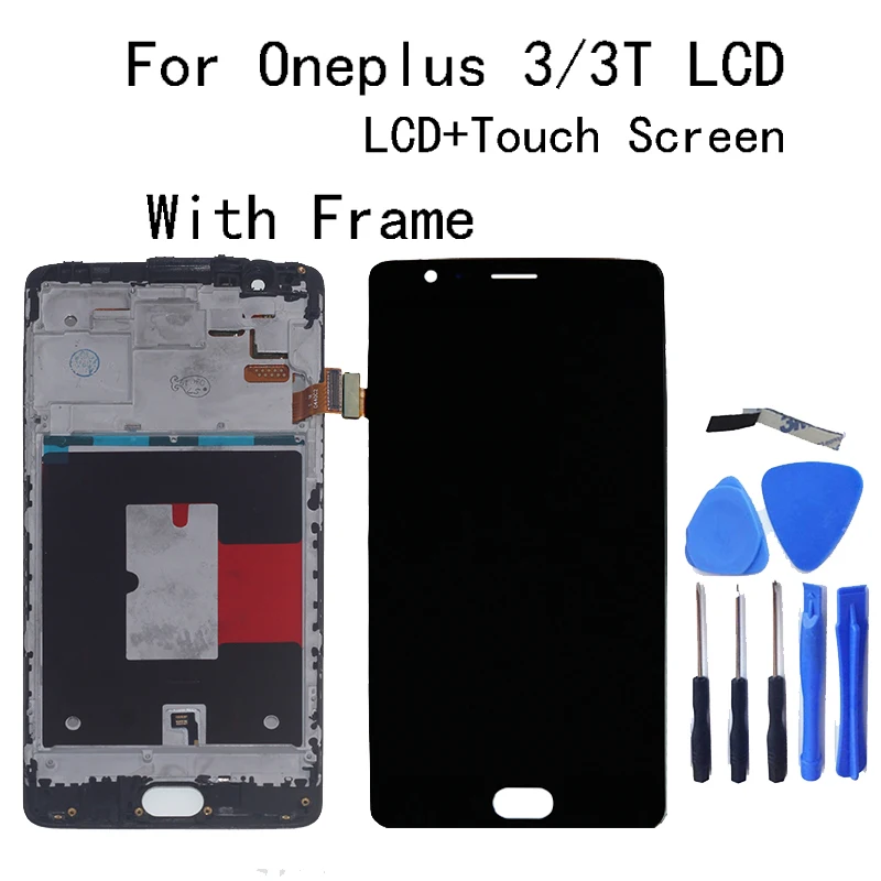 5.5" AMOLED For Oneplus 3 3T LCD display + Touch screen sensor assembly replacement A3010 A3000 A3003 mobile phone repair parts
5.5" AMOLED For Oneplus 3 3T LCD display + Touch screen sensor assembly replacement A3010 A3000 A3003 mobile phone repair parts