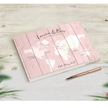 Blush Pink Wedding Guest Book,Horizontal Travel Destination Guestbook, Custom Rustic honeymooning Modern World Travel Map
Blush Pink Wedding Guest Book,Horizontal Travel Destination Guestbook, Custom Rustic honeymooning Modern World Travel Map