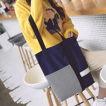 Fashion Stitching Stripes Canvas Bag Women Shoulder Bag Zipper Crossbody Bag Durable Tote Handbags
Fashion Stitching Stripes Canvas Bag Women Shoulder Bag Zipper Crossbody Bag Durable Tote Handbags