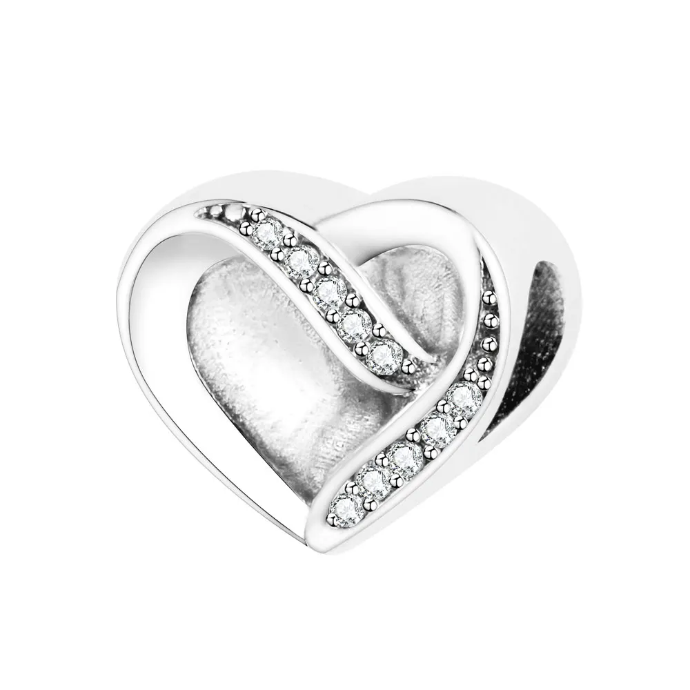 Подходят для оригинального Pandora Charm 2022 лента любви на День святого Валентина