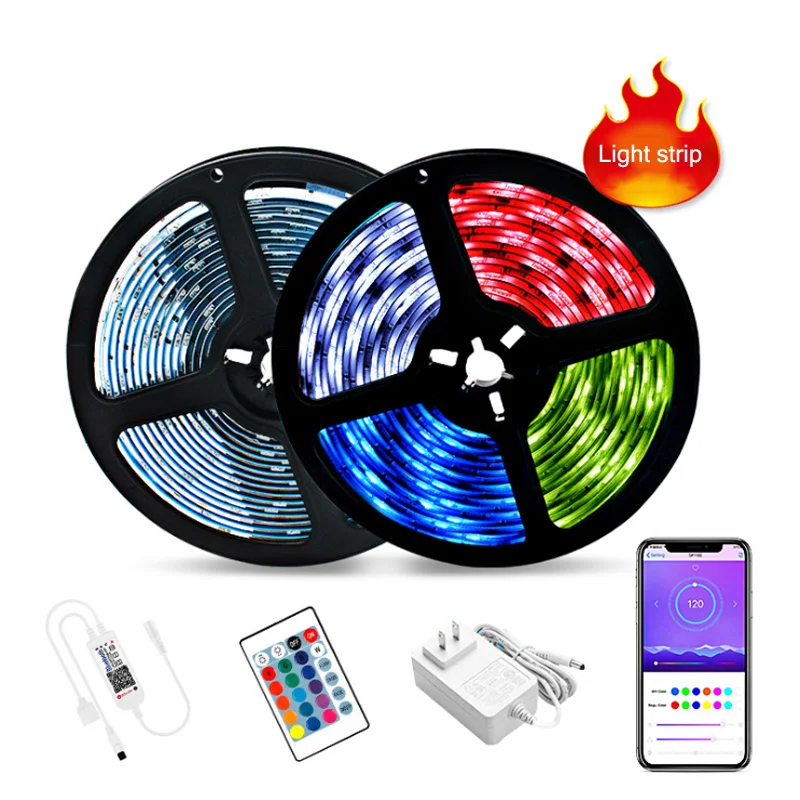 Bluetooth LED Light With RGB 5050 Waterproof Bluetooth Smart Control Light With 24-key Remote Control 5m / 10m LED Light Bar
Bluetooth LED Light With RGB 5050 Waterproof Bluetooth Smart Control Light With 24-key Remote Control 5m / 10m LED Light Bar
