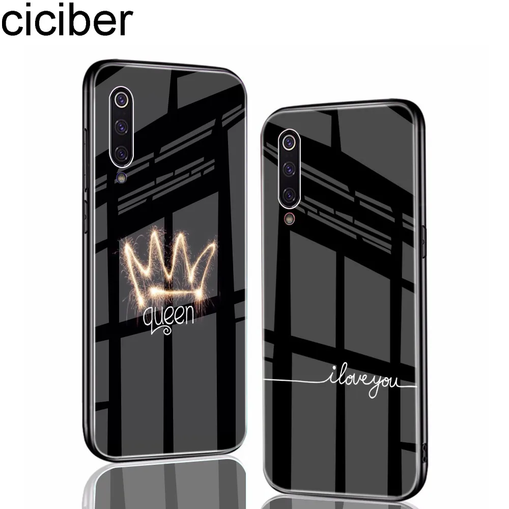 Ciciber Queen цветочный для Xiaomi MI 9 9T 8 A2 6X MIX 2 2S PocoPhone F1 стеклянные чехлы телефонов Redmi Note 7