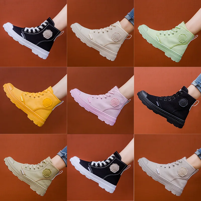 2019 autumn and winter candy color girls high canvas shoes breathable new Martin boots British casual women's shoes
2019 autumn and winter candy color girls high canvas shoes breathable new Martin boots British casual women's shoes