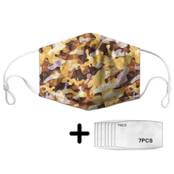 Classic Camouflage Print Mouth Mask Reusable Masks with 7pcs PM2.5 for Women/Men Cubre Bocas Mascherine Washable Custom Logo
Classic Camouflage Print Mouth Mask Reusable Masks with 7pcs PM2.5 for Women/Men Cubre Bocas Mascherine Washable Custom Logo